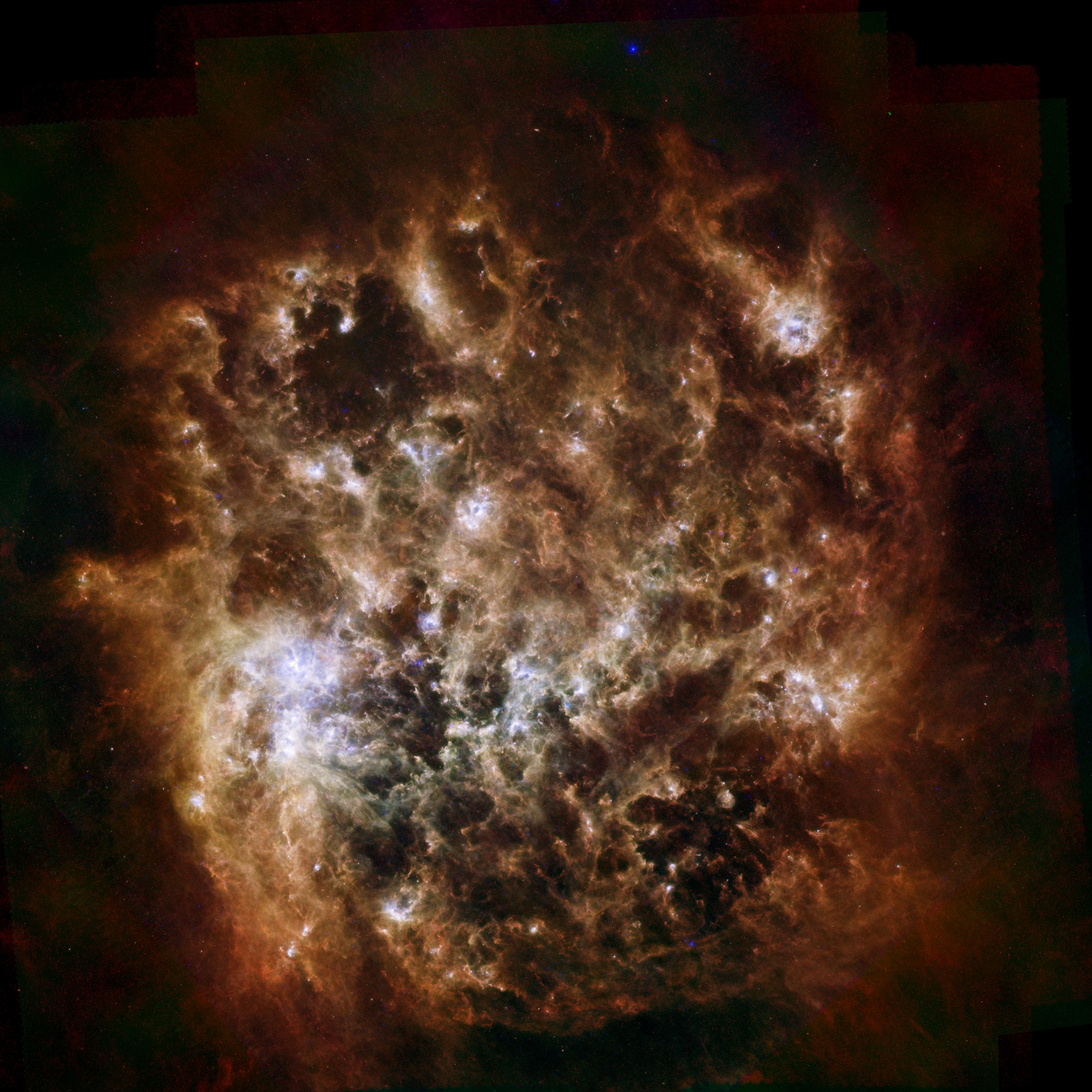Le grand nuage de Magellan vu par Herschel sur APOD