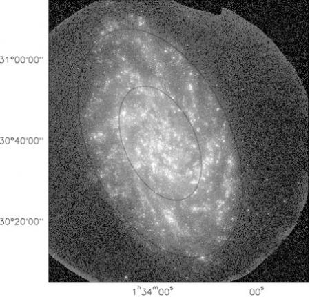 M33: une galaxie voisine encore jeune