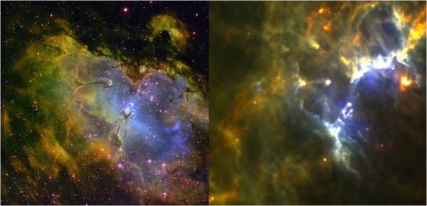 Les piliers de la création revisités par Herschel