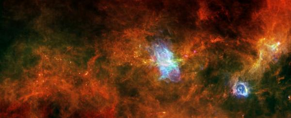 Les étoiles massives façonnent les filaments interstellaires 