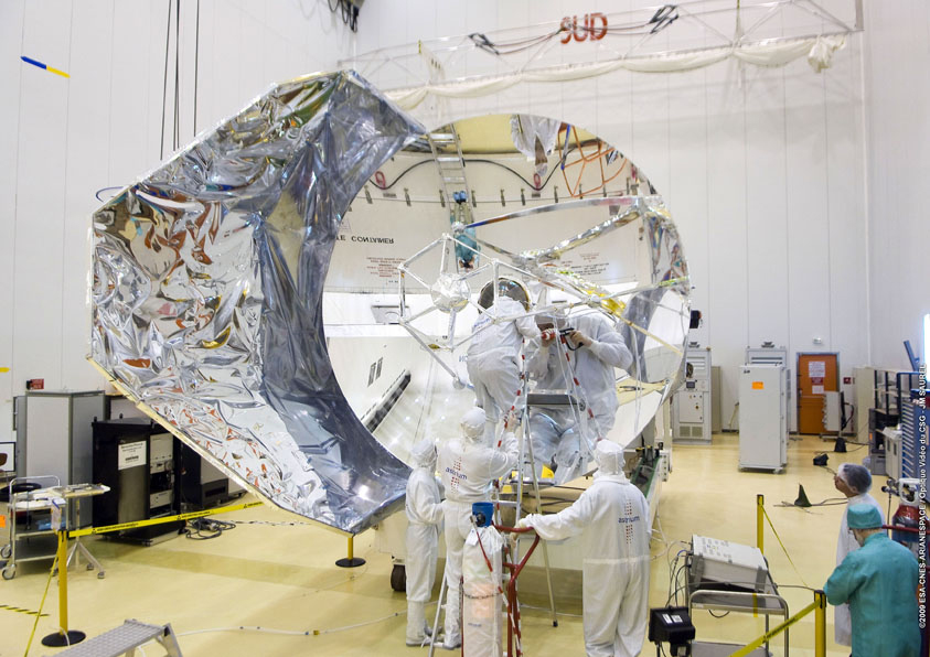 Des innovations technologiques avec le télescope Herschel: le miroir