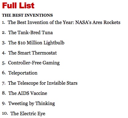 Herschel désigné 7e invention de l'année par le Time magazine